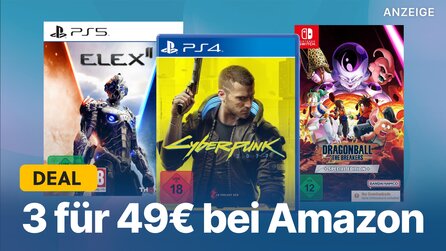 Spiele-Sale bei Amazon: 3-für-49€-Aktion mit Spielen für PS5, PS4, Xbox oder Switch gestartet