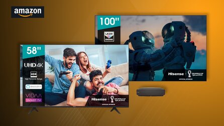 Amazon – Hisense 4K-TVs und Laser-Projektoren bis 100 Zoll im Angebot [Anzeige]