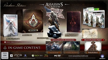 Assassins Creed 3 - Offizielles »richtiges« Unboxing-Video zur Freedom Edition