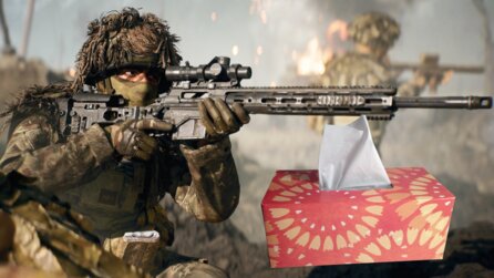 Battlefield-Spieler wird eiskalt davon erwischt, dass sein Charakter auf einmal niest: Wie lange hast du da gecampt, dass er sich erkältet hat?