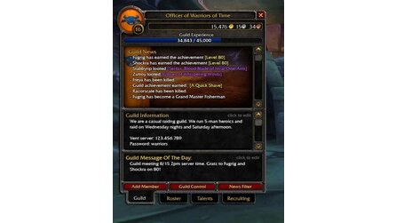 World of Warcraft Cataclysm - Gilden-Funktionen, Talente, Mastery und Pfad der Titanen