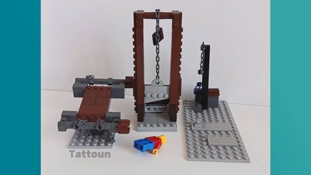 Streckbank und Co.: Diabolischer LEGO-Bastler erweckt die dunklen Seiten des Mittelalters zum Leben und demonstriert die Funktionsweise an Minifiguren