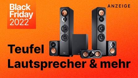 Teufel Black Friday: Spart bis zu 500€ auf Lautsprecher, Kopfhörer + Soundbars