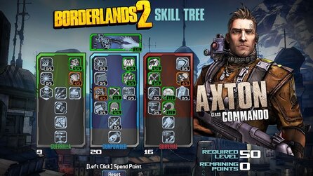 Borderlands 2 - Talent-Planer online