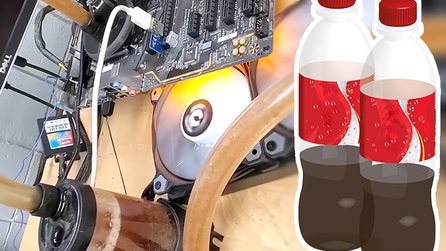 PC-Experte gießt Cola in seine Wasserkühlung und das geht überraschend gut - zumindest für die ersten paar Minuten