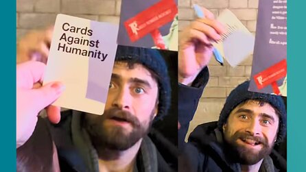 Daniel Radcliffe hat eine anzügliche Cards Against Humanity-Karte unterschrieben und sein fettes Grinsen sagt alles