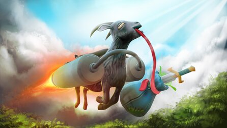 Dota 2 - Screenshots von der Ziege aus »Goat Simulator« als neuer Kurier