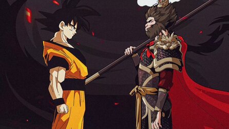 Teaserbild für Son Goku tritt mit Japan gegen China an - Dragon Ball-Held ziert ein offizielles Poster zur Fußball-Weltmeisterschaft