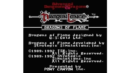 Dragons of Flame NES