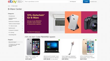 Black Friday und B-Ware bei eBay - 20-Euro-Gutscheine zum Black Friday und Rabatt auf B-Ware