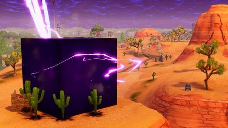 Fortnite - Riesiger lilafarbener Wüfel ist erster Hinweis auf Season 6