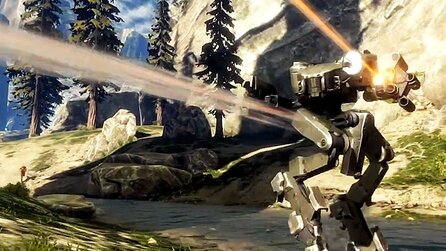 Halo 4 - Ragnarok-Trailer: Mantis-Kampfläufer auf dem Valhalla-Remake