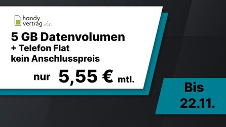 Nur bis Montag: 5 GB Datenvolumen für nur 5,55 Euro monatlich [Anzeige]