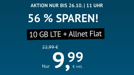 Nur für kurze Zeit: Handyvertrag mit 10 GB LTE Datenvolumen + Flat für 9,99 Euro [Anzeige]