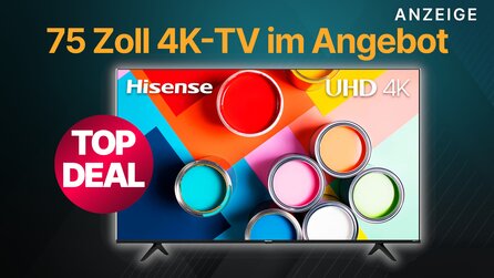 Euer Fernseher ist euch zu klein? Jetzt 75 Zoll 4K-TV zum Toppreis abstauben