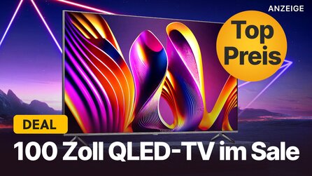 100 Zoll QLED 4K-Fernseher im Angebot: Diesen gigantischen 144Hz-TV gibt es nirgendwo sonst so günstig!