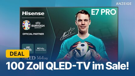 Größer geht’s kaum: 100 Zoll QLED 4K-Fernseher günstig im Amazon Prime Day-Angebot abstauben!