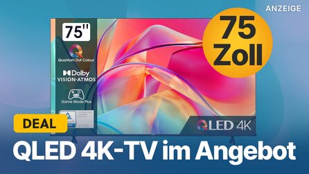 75 Zoll QLED-TV im Angebot: Jetzt bei Amazon einen riesigen 4K-Fernseher für unter 800€ schnappen!