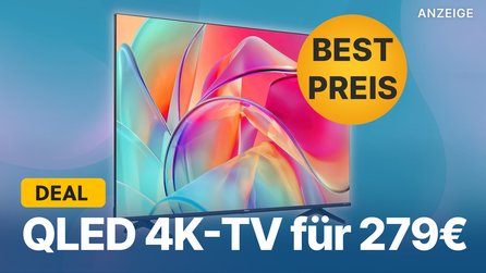 QLED-TV für 279€: Schnappt euch diesen 4K-Fernseher jetzt günstig wie nie bei Amazon