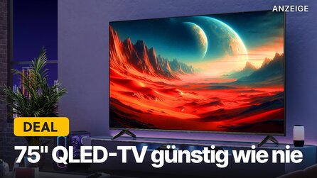 Diesen 75 Zoll QLED-Fernseher gibts bei Amazon jetzt günstig wie nie: Wer einen guten PS5-TV sucht, kann kaum einen besseren Deal machen!