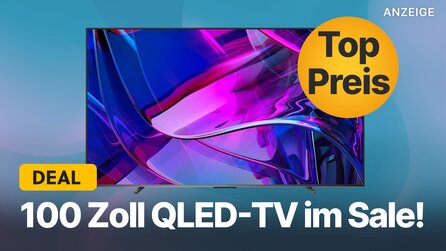 100 Zoll QLED 4K-TV im Angebot: Mehr Kino-Feeling als mit diesem 144Hz-Fernseher könnt ihr kaum bekommen!