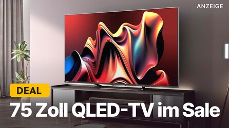 Teaserbild für 75 Zoll QLED 4K-TV im Amazon-Angebot: Bei diesem 144Hz-Fernseher solltet ihr besser nicht bis zum Prime Day warten!
