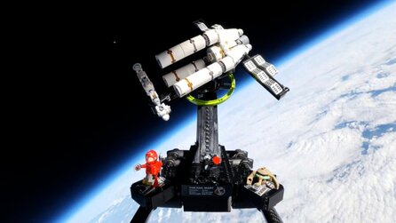 Film-Crew schießt LEGO-Raumschiff 34.988 Meter hoch und schafft es damit fast ins Weltall
