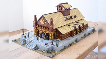 LEGO-Bastler baut beeindruckendes Modell der Goldenen Halle aus Herr der Ringe und endlich wissen wir, wo Théoden und Éowyn aufs Klo gehen