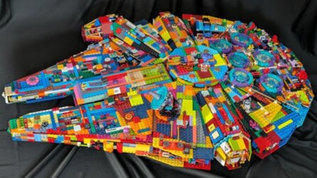 LEGO-Fan verbringt anderthalb Jahre damit, bunte Teile zusammenzusuchen - und baut dann beeindruckenden Regenbogen-Millennium-Falken