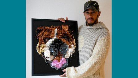 LEGO-Fans bauen Lewis Hamilton ein Porträt seines verstorbenen Hundes - das Ergebnis beeindruckt den Star und die Community gleichermaßen