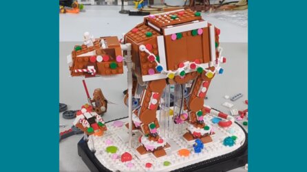 LEGO-Fan verpasst dem Lebkuchen-AT-AT einen Motor – und wir würden den auch gerne unter dem Weihnachtsbaum rumstampfen lassen