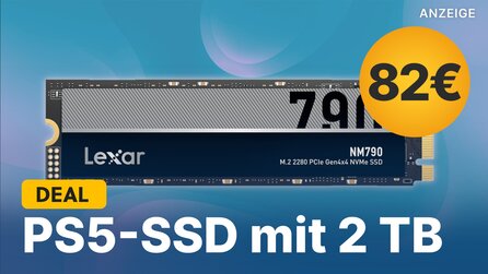 2TB PS5-Speicher für 82€: Schnelle SSD mit bis zu 7.400 MBs nur für kurze Zeit im Angebot