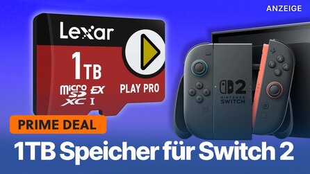 Die größte Switch 2-Speicherkarte gibts im Prime Day-Angebot günstig wie nie: 1TB MicroSD Express mit 100€ Rabatt schnappen!
