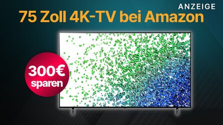 Amazon-Gutschein: 4K-TV mit 75 Zoll jetzt 300€ günstiger sichern
