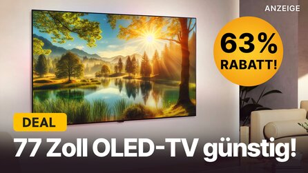 77 Zoll OLED-Fernseher jetzt 63% reduziert: Einen so großen 4K-TV mit Top-Bildqualität gibt’s nicht jeden Tag so günstig!