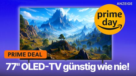 Diesen 77 Zoll OLED-Fernseher gibts am Prime Day zum besten Preis aller Zeiten: Riesen-4K-TV jetzt im Top-Angebot bei Amazon schnappen!