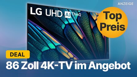 Gigantischer LG 4K-TV günstig wie nie: 86-Zoll-Fernseher mit 120Hz jetzt im Angebot schnappen!