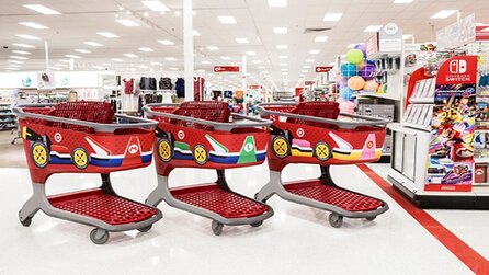 Mario Kart 8 Deluxe - Kart-Einkaufswagen als Promotion in US-Supermärkten