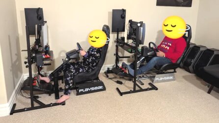 Vater hat geniale Idee und baut zwei super-coole Mario Kart-Rennstationen für seine Kids und wir erblassen vor Neid