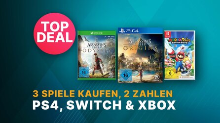 MediaMarkt 3-für-2-Aktion: Spiele für PS4, Nintendo Switch + Xbox im Angebot [Anzeige]