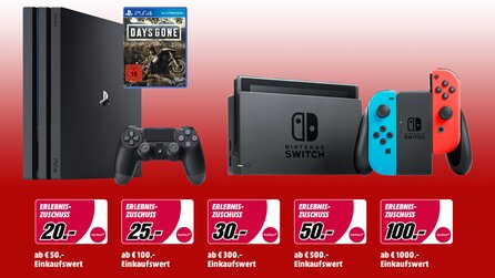 Nintendo Switch Joy-Cons + 1 Spiel, PS4 reduziert - Angebote im MediaMarkt Prospekt [Anzeige]