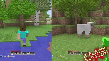 Minecraft: Xbox 360 Edition - Splitscreen nur auf HD-Fernsehern