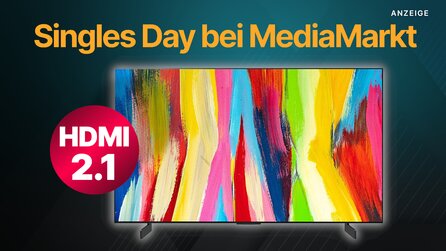 LG OLED C2: Top 4K-TV mit HDMI 2.1 + 120 Hz nur heute günstig im Singles Day Sale