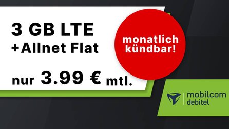 Günstig und monatlich kündbar: Handyvertrag mit 3 GB Datenvolumen und Flat [Anzeige]