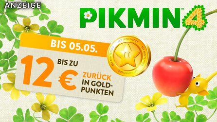 Teaserbild für Nintendo eShop Goldpunkte-Aktion: Jetzt Switch-Hit Pikmin 4 schnappen und kräftig sparen!