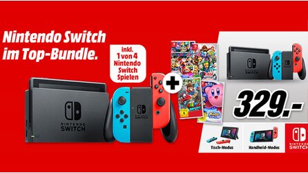 Nintendo Switch im Bundle mit einem Spiel für 329 Euro - PS4- und Xbox One ebenfalls im Angebot