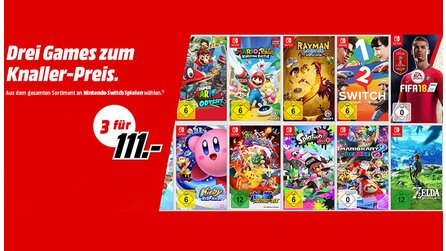 3 Spiele für Nintendo Switch für nur 111 Euro - Super Mario Odyssey, Nintendo Labo und mehr