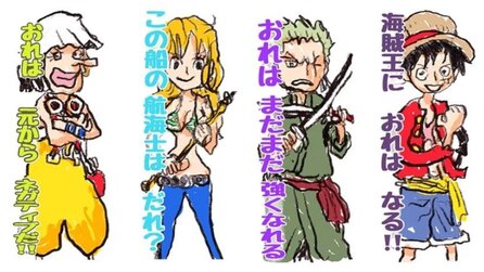 One Piece: Oda versucht alle Strohhüte mit der linken Hand zu zeichnen – so krakelig sieht das Ergebnis aus