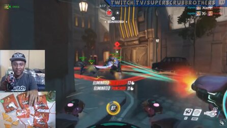 Overwatch - Streamer spielt den Shooter mit einem Fön, Chipstüten, Bierflaschen + Plastikhämmern