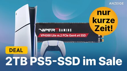 Teaserbild für Nur für kurze Zeit: PS5-SSD mit 2TB Speicher und 7.400 MBs zum Sparpreis abstauben!